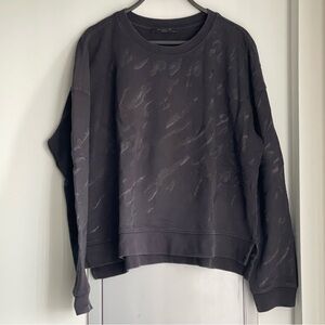 ALL SAINTS Charcoal Patterned Sweatshirt